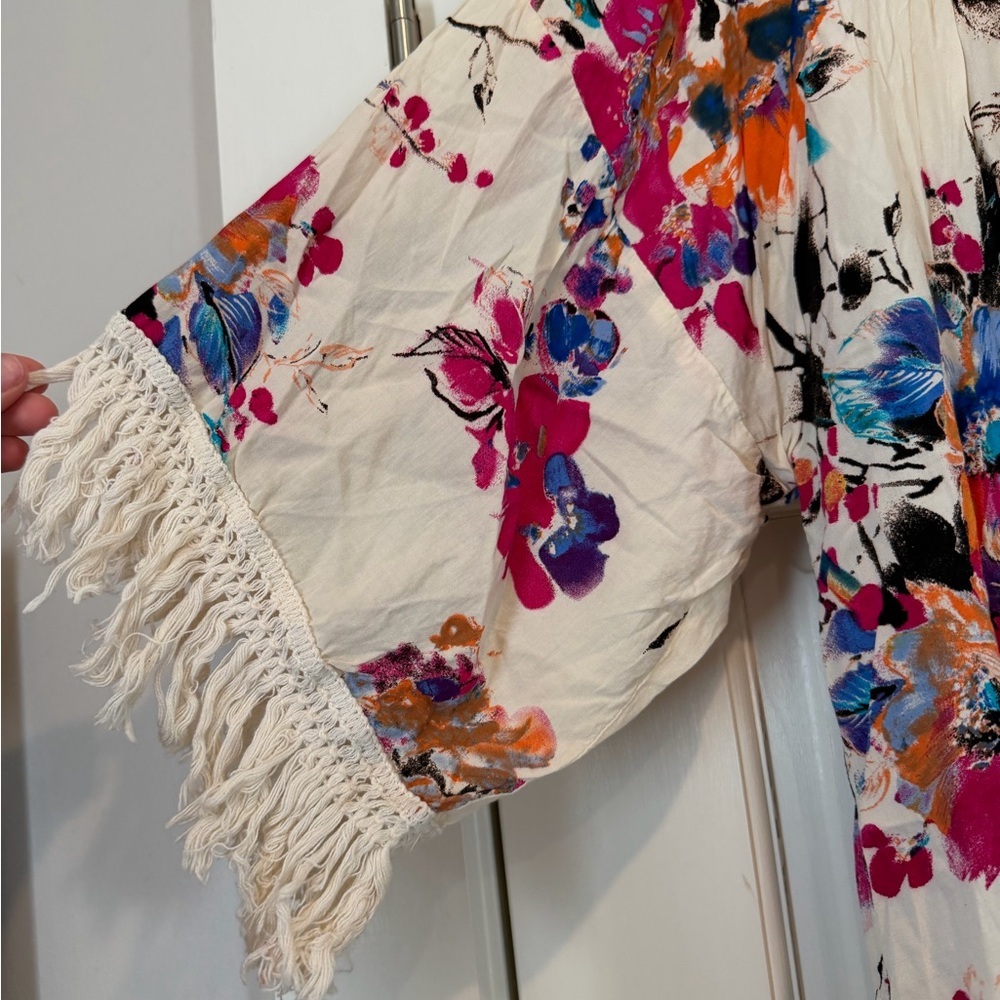 Umgee Multicolor Floral Kimono Cover Up - Picture 3 of 4